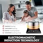 Mueller RapidTherm Portable Induction Cooktop, 1800W Hot Plate Electric Stove Top Burner. 8 Temp Levels, Auto-Off & Pot Detection, LED Display, Child Lock, 4 Programs, Burners for Cooking - Image 5