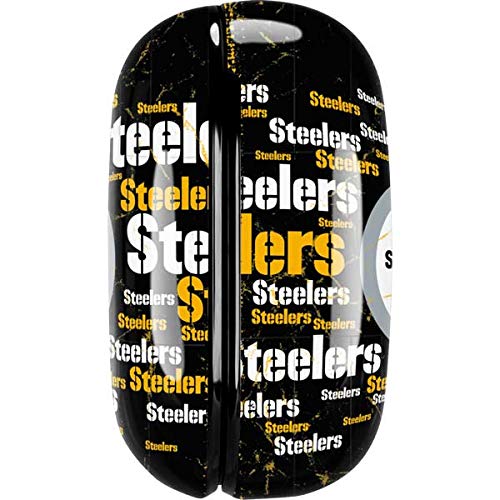 Skinit Decal Audio Skin Compatible with Samsung Galaxy Buds Pro - Officially Licensed NFL Pittsburgh Steelers Black Blast Design
