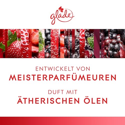 Glade Duft-Kerze im Glas, Bubbly Berry Splash, (6 x 112 g), bis zu 27 Stunden Brenndauer pro Kerze