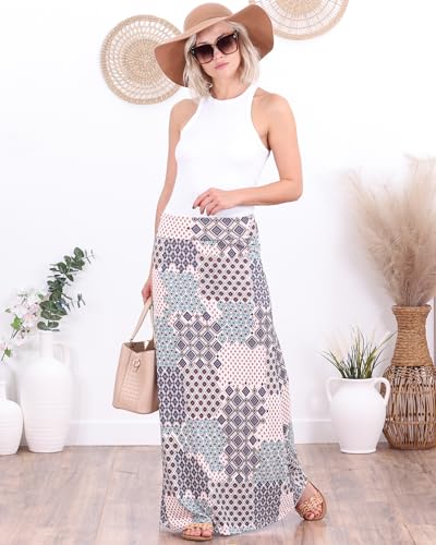 Image of Popana Long Maxi Skirt for Women, Flowy Long Skirts for Women | High Waisted Soft Trendy Rayon, Sundress Convertible Skirt, Long Length Bodycon Maxi Skirt, Petite and Plus Size