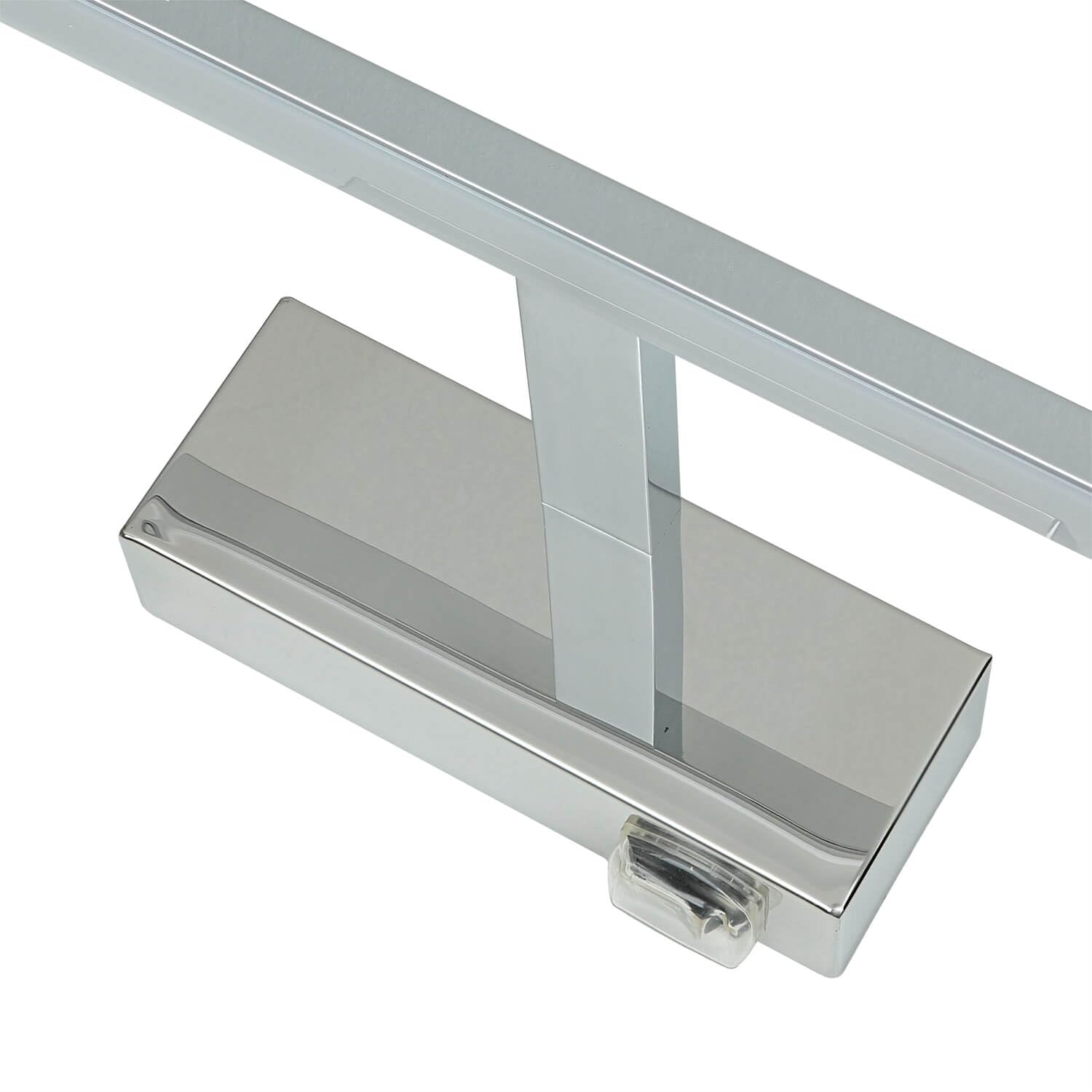 Licht-Erlebnisse LED Spiegelleuchte mit Schalter IP44 Chrom 4000 K 850 lm neutralweiß B: 55,5 cm Metall Wandleuchte Badezimmer Bad Lampe
