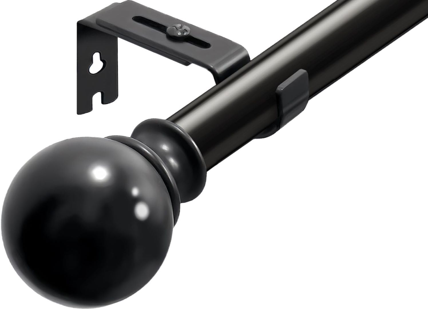 Stainless Steel Round Head Pull Out Curtain Rod Curtain Rods Pole for Dining Room Living Room Kitchen