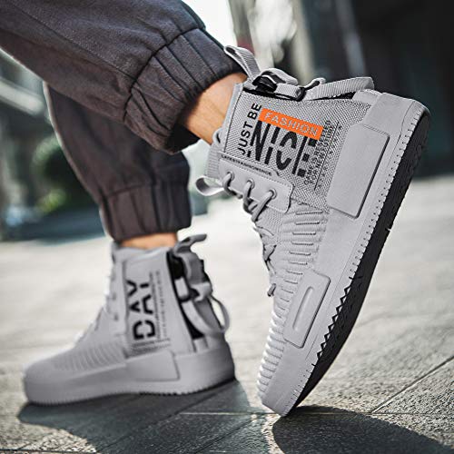 Image of RUNMAXX Mens Fashion Walking Lace Up High Top Shoes Running Athletic Casual Sneaker