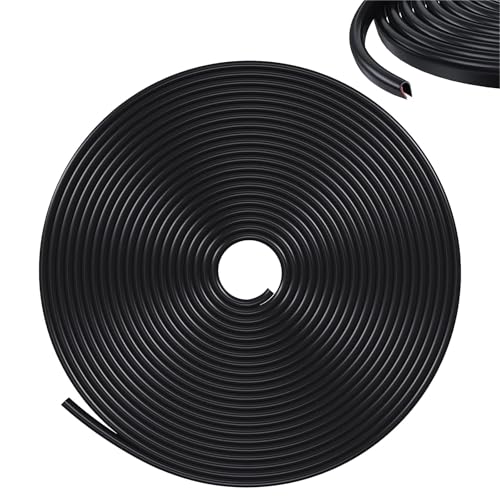 32Ft(10M) Door Edge Guards Car Door Edge Guards U Shape Car Door Protector Rubber Seal Door Guard Internal Double Sided Tape (No Glue Required), Black