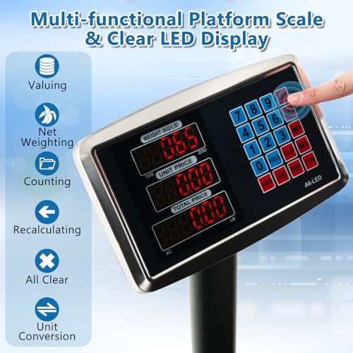 Báscula Digital Comercial S AFSTAR Plataforma 660 Lbs miniatura 3