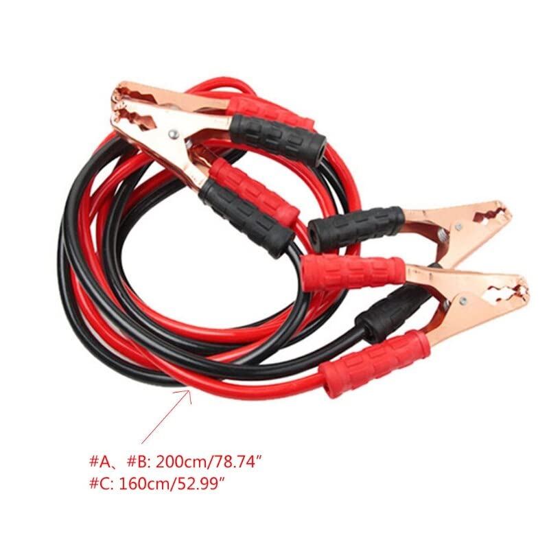 1.6/2 Metros 500A Cable de Refuerzo de Carga de energía para automóvil Abrazadera de cocodrilo Cables de Puente de batería Accesorios de Emergencia para automóvil Piezas de automóvil (Color : 3.0) (