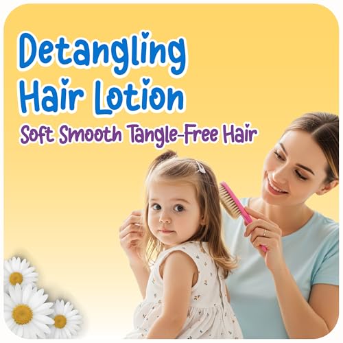 Image of Ricitos de Oro Baby Hair Lotion Chamomile Detangler Spray, Softens and Helps Lighten Hair, 4.2 Fl Oz (125 mL) 2 Pack Detangler