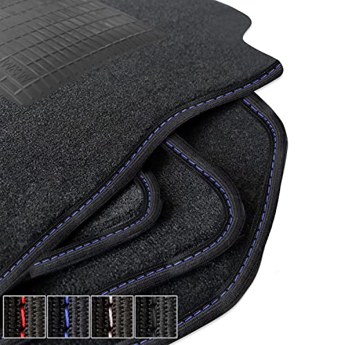 moto-MOLTICO Premium Auto Velours Autoteppiche Schwarz Automatten passend für Mercedes-Benz SL R129...