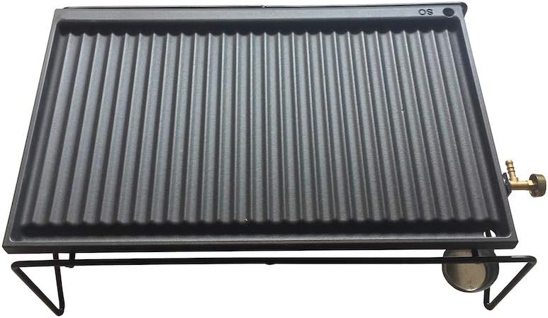 Barbecue a gas mini bistecchiera in ghisa fornello a gas 60x40 reversibile Barbecue a gas mini bistecchiera in ghisa fornello a gas 60x40 reversibile