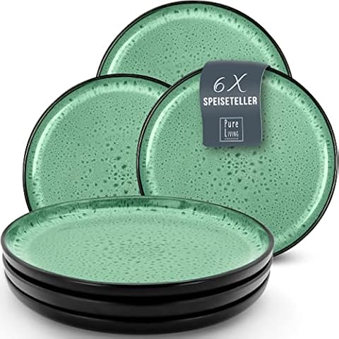 Juego de 6 platos grandes de gres de la serie Ibiza Cover