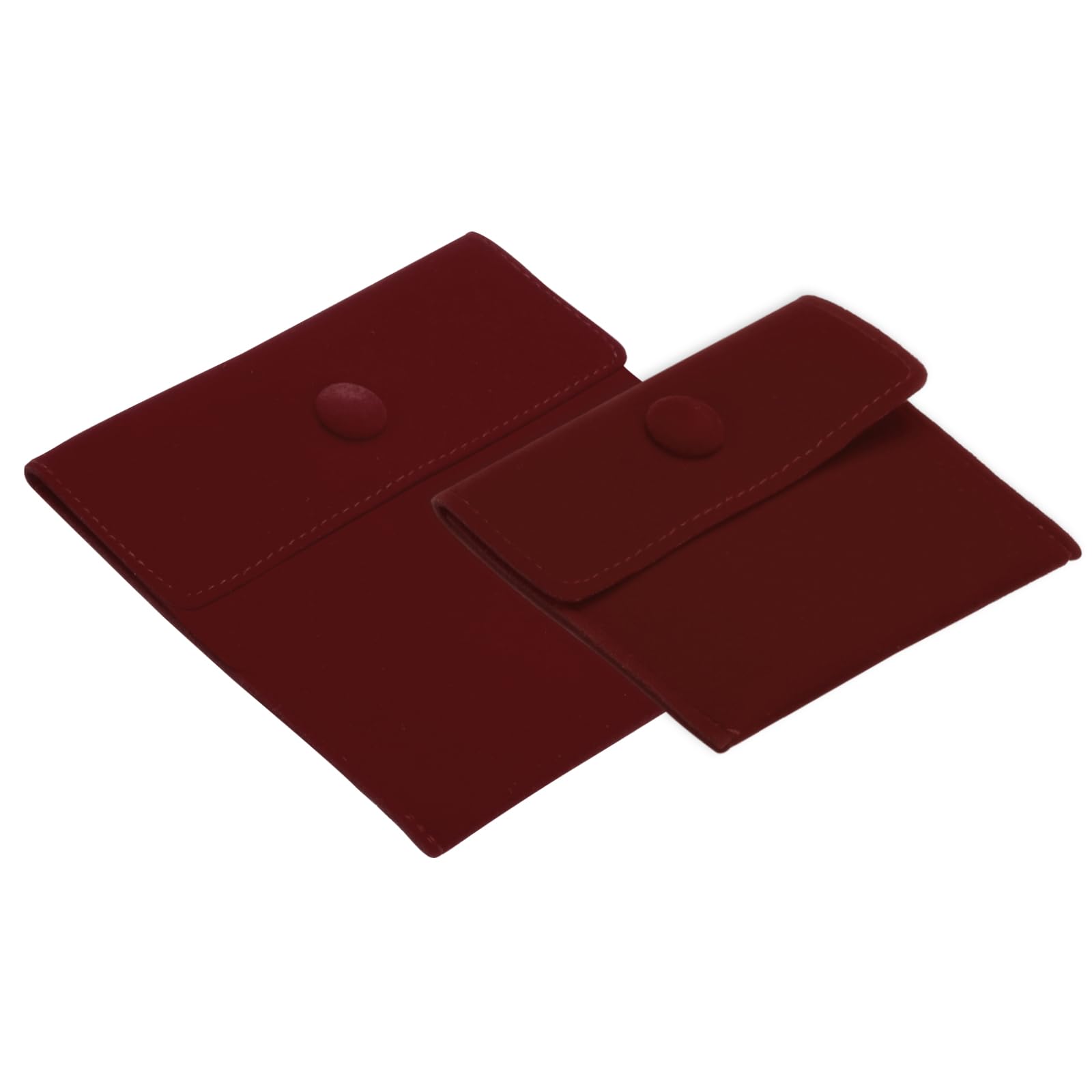 Pochettes bijoux velours bouton pression PATIKIL rouge pour bague bracelet boucles d'oreilles