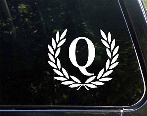 Sweet Tea Decals Letter Q, Medium Size, Decorative Monogram - 6-3/4' x 5-3-/4'- Vinyl Die Cut...