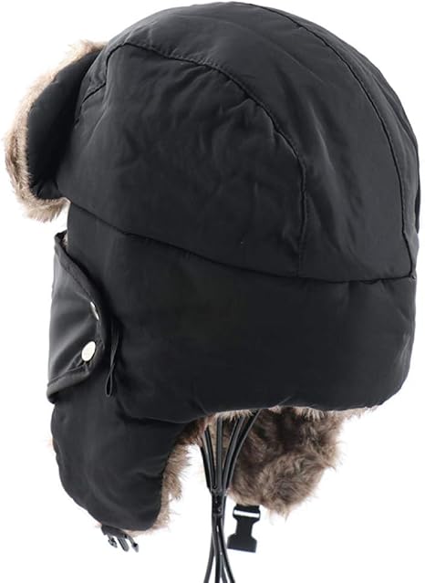 Cappello Antivento Invernale Cappello Aviator Unisex Con Paraorecchie - Pelliccia Shearling, Stile Russo, Antivento Per Inverno Berretto Invernale In Pelle Di Pecora - Foto 9