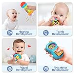 iPlay, iLearn 10pcs Baby Rattles Toys Set, Infant Grab Shake Rattle, Easy Hold Sensory Teether, Babies Development Learning Music Toy, Newborn Shower Birthday Gift 1 2 3 4 5 6 7 9 10 12 Month Boy Girl - Image 2