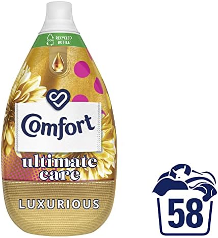 Comfort Ultimate Care Luxurious bottle made of 100% recycled plastic* Ultra-Concentrated Fabric Conditioner for complete clothes protection 58 Wash 870 ml