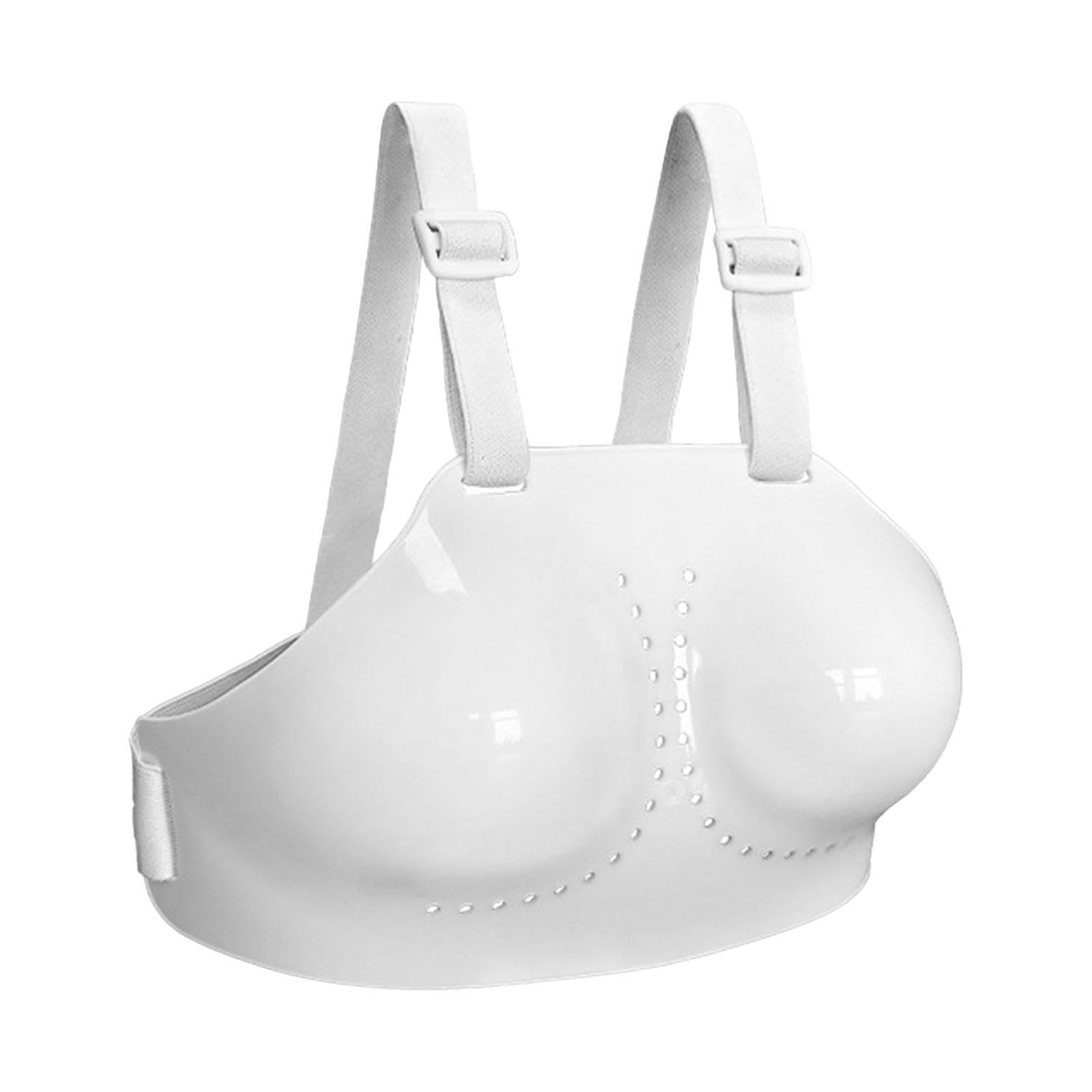 Amslsiu Women's White Lightweight Fencing Chest Guard For Mma And Martial Arts Built For Athletes Adjustable For Optimal Flexibility Taekwondo Fencing Chest, M