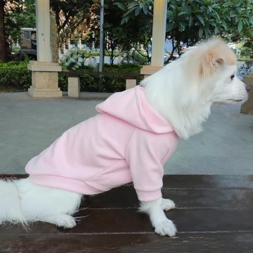 HuaLiSiJi Dog Hoodie Dog Sweatshirt Warm and Lightweight, With a Soft Texture, Elasticity Easy to Wear and Bright Colors (Pink, M) - Image 4