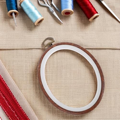 Aros de bordado livianos jojofuny en formato circular y ovalado para proyectos DIY cómodos 5