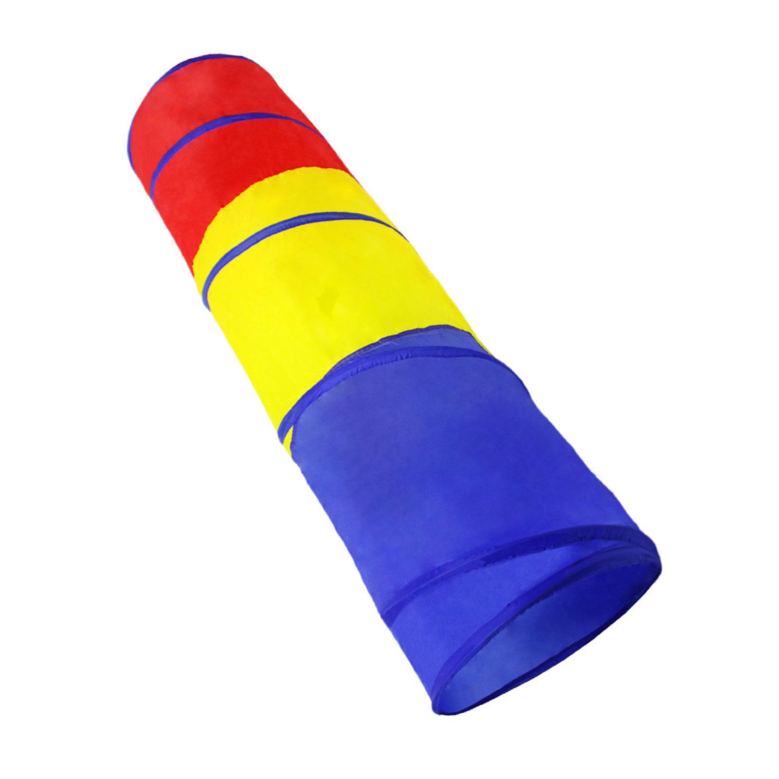 Túnel Plegable de Tela de poliéster para niños con diseño Colorido para Jugar en Interiores y Exteriores (Rojo, Amarillo y)