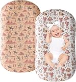 Little Jump 2 Pack Baby Lounger Cover, Stretchy and Soft Newborn Lounger Cover, Infant Lounger Slipcover for Boys Girls, Covers Only Cowboy Boots hat (2 Pack Cowboy)
