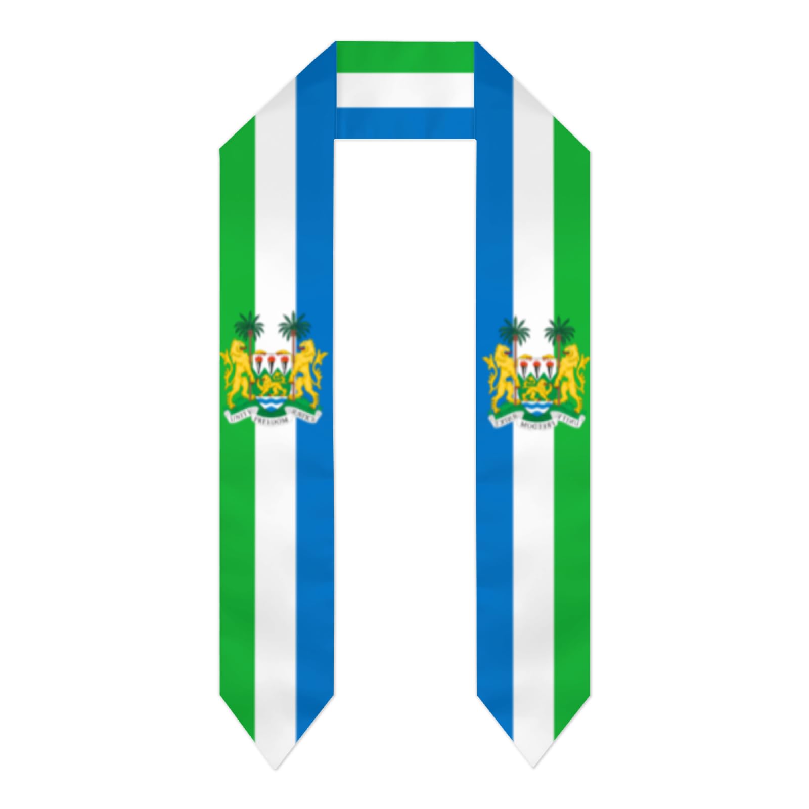 FWJZDSP Sierra Leone Sierra Leonean Flag College Graduation Stole Double Sided Shawl Class of Graduates Scarf Sash for Honor High School and Commencement