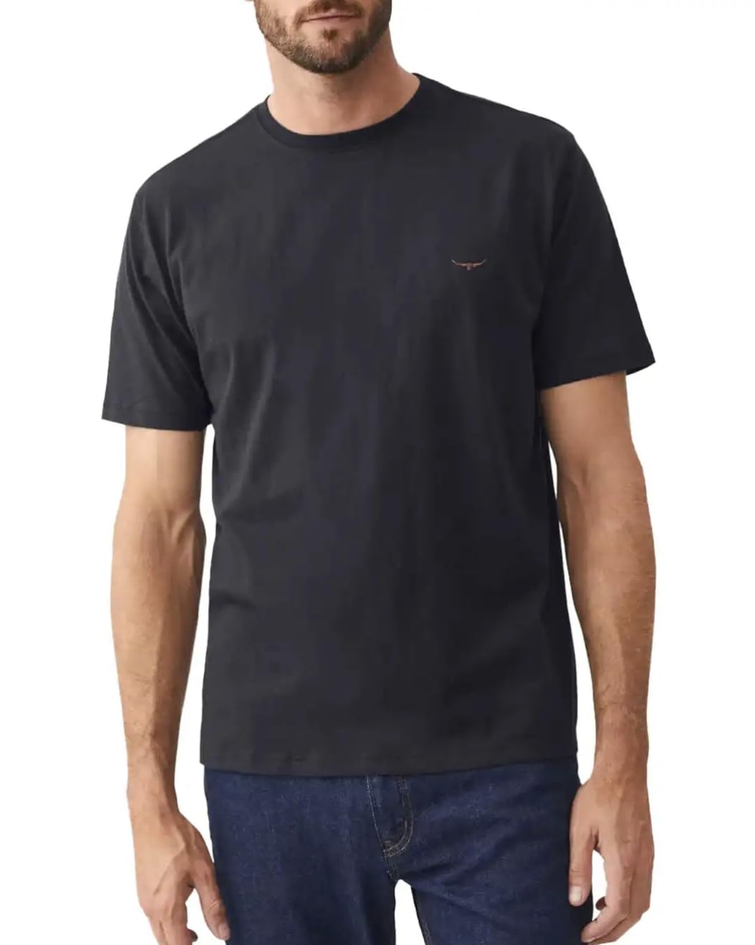 Rm Williams Men's Navy/Chestnut Parson T-Shirt (Uk, Alpha,, Regular, Regular, ) Extra Large