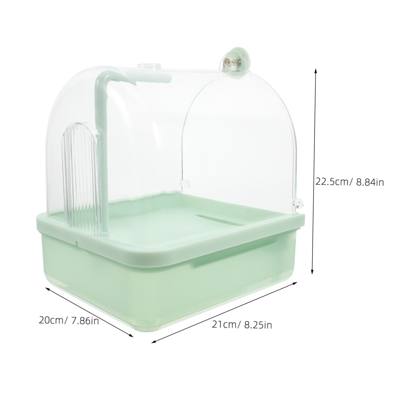 POPETPOP Bañera Automática para Pájaros y Loros con Grifo Giratorio de 180° y Diseño Exterior, Adecuado para Jaula E Interior