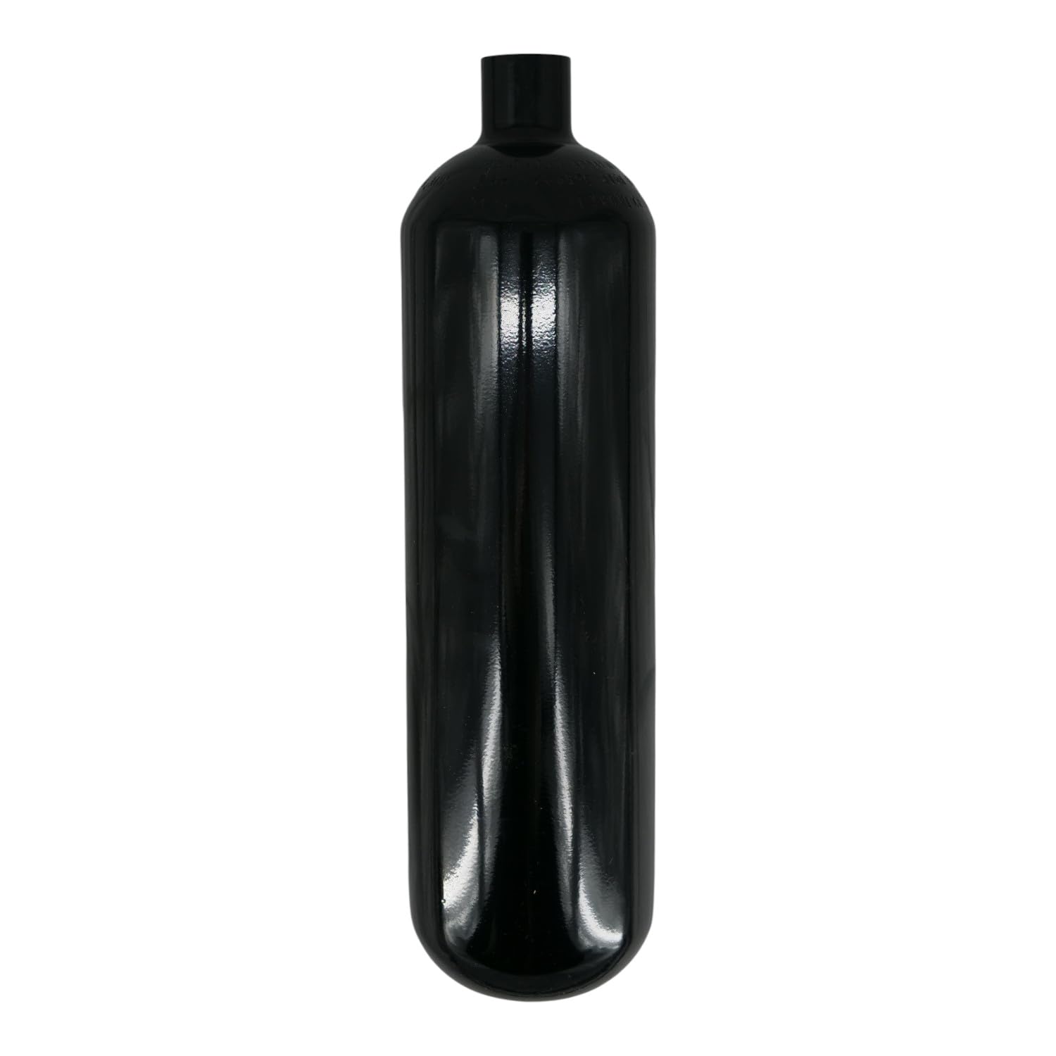 HighTechDiving Bouteille en acier / bouteille de plongée 2 litres 232 bar 100 mm M25x2 sans valve noire