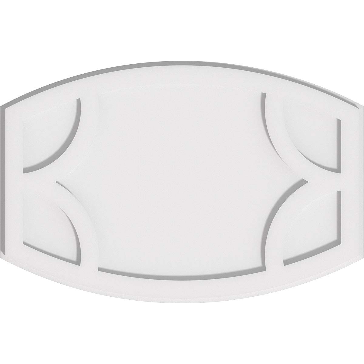 Ekena Millwork CMP24X16KY Kailey Architectural Grade PVC Contemporary Urethane Ceiling Medallions 24"W x 16"H x 13"C x 1"P