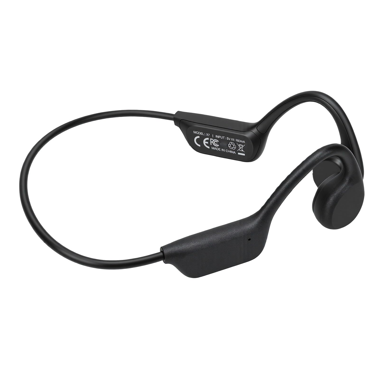 Cuffie a Conduzione Ossea con Lettore MP3 da 32 GB, Cuffie da Nuoto Impermeabili IPX8 Bluetooth 5.4 Auricolari Sportivi Wireless a Orecchio Aperto, Leggere e Sicure (BLACK)