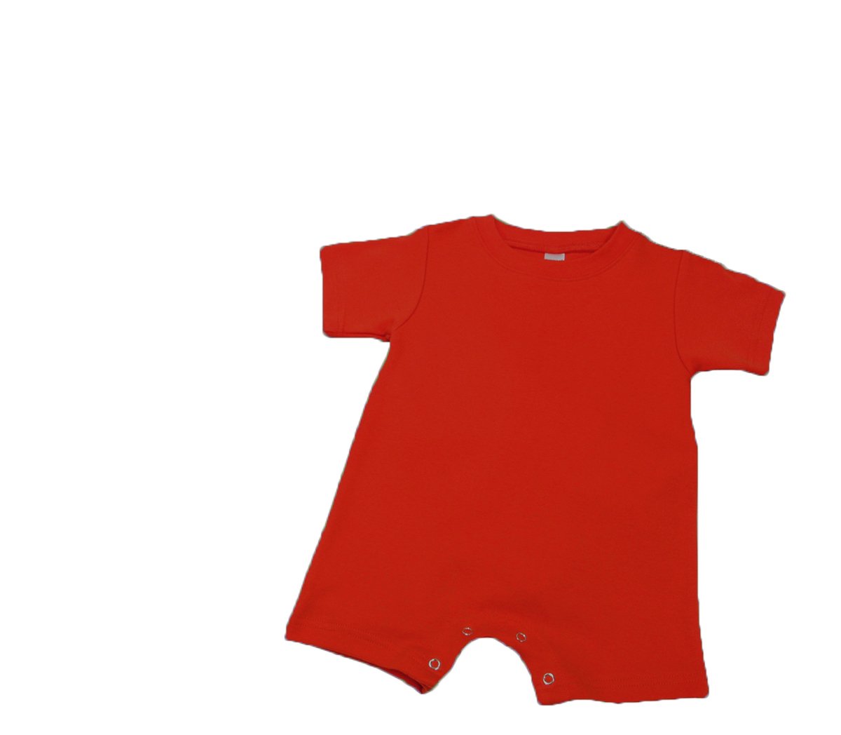 Monag Unisex Short Sleeve Romper, Infant (18-24M, Red)