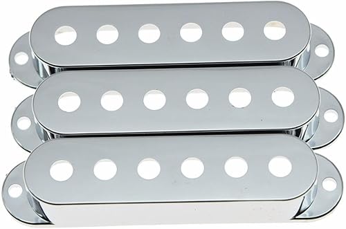 Dopro 48502.047 in cromo plástico ST Strat Guitarra Pickup Covers 3 Single Coil Pickup Cover para Stratocaster