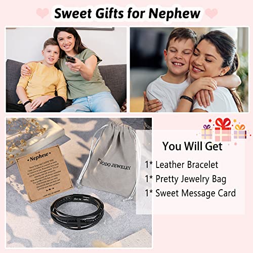 Pinkdodo Nephew Gifts From Auntie, Nephew Bracelet, Confirmation Communion Birthday Graduation Gifts For Nephew From Aunt Uncle #TOP5