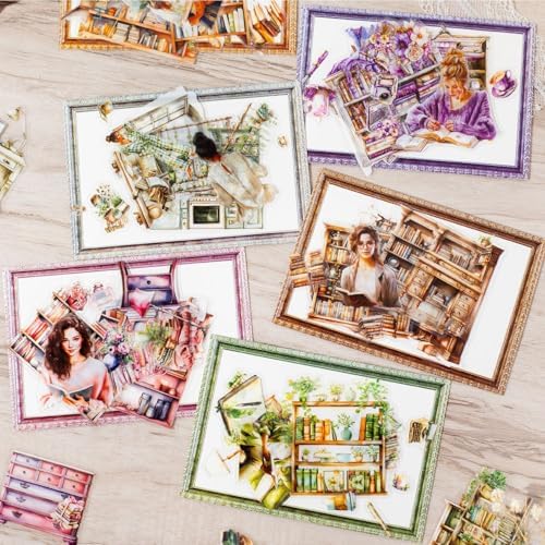 Alideco 120pcs Scrapbook Stickers Vintage Home Designer Scrapbooking Junk Journal Crafts Embelishment Decoration Stickers (jujiashejishi)