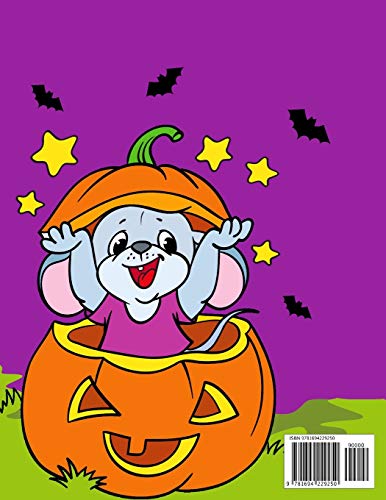 Halloween Coloring Books for Kids ages 2-5: Halloween Designs Including Witches, Ghosts, Pumpkins, Haunted Houses, and More for Kids boy and girl image 4