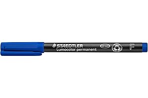 Water-based Pigment Ink Pens: Staedtler Lumocolor Universal Permanent Fine Pens-Blue, pack of 10 (318-3 VE)