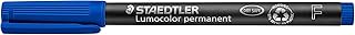 STAEDTLER Lumocolor 318-3 - Rotuladores de Punta Fina de Color Azul, Caja con 10 Unidades