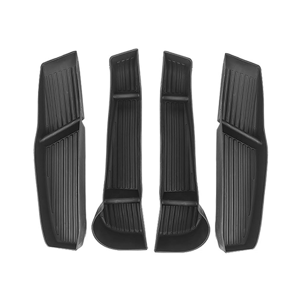 Organizador de bandeja para puerta de coche, 4 unidades, caja de almacenamiento lateral de puerta, protector de ranura para puerta delantera y trasera, caja de almacenamiento para ranura de