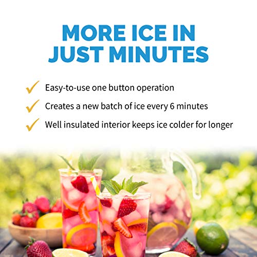 Newair Portable Countertop Ice Maker - 50 Lb. Daily - First Batch In Under 10 Minutes - Countertop Modern Design - Bullet Shaped Ice Black & White - Ai-250W #TOP2