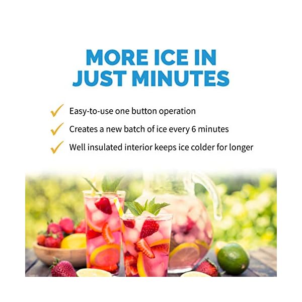 NewAir Portable Countertop Ice Maker 50 lb. Daily First Batch In