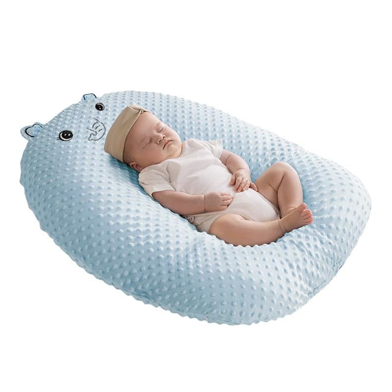 iuscacey Almohada antirreflujo para bebés de 0 a 18 Meses, con inclinación de 15°, para apoyar la alimentación del recién Nacido y Evitar regurgitaciones.,Azul
