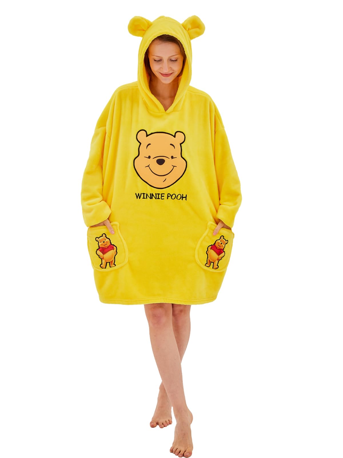 NEWCOSPLAYWearable Blanket Hoodie Plush Cozy Oversized Sweatshirt with Pocket for Adult