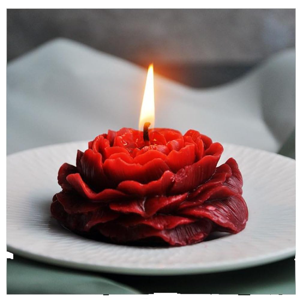 Bougies parfumées à la pivoine artisanale, décoration parfaite pour banquets et événements spéciaux à la maison (rose Bougies parfumées à la pivoine artisanale, décoration parfaite pour banquets et événements spéciaux à la maison (rose
