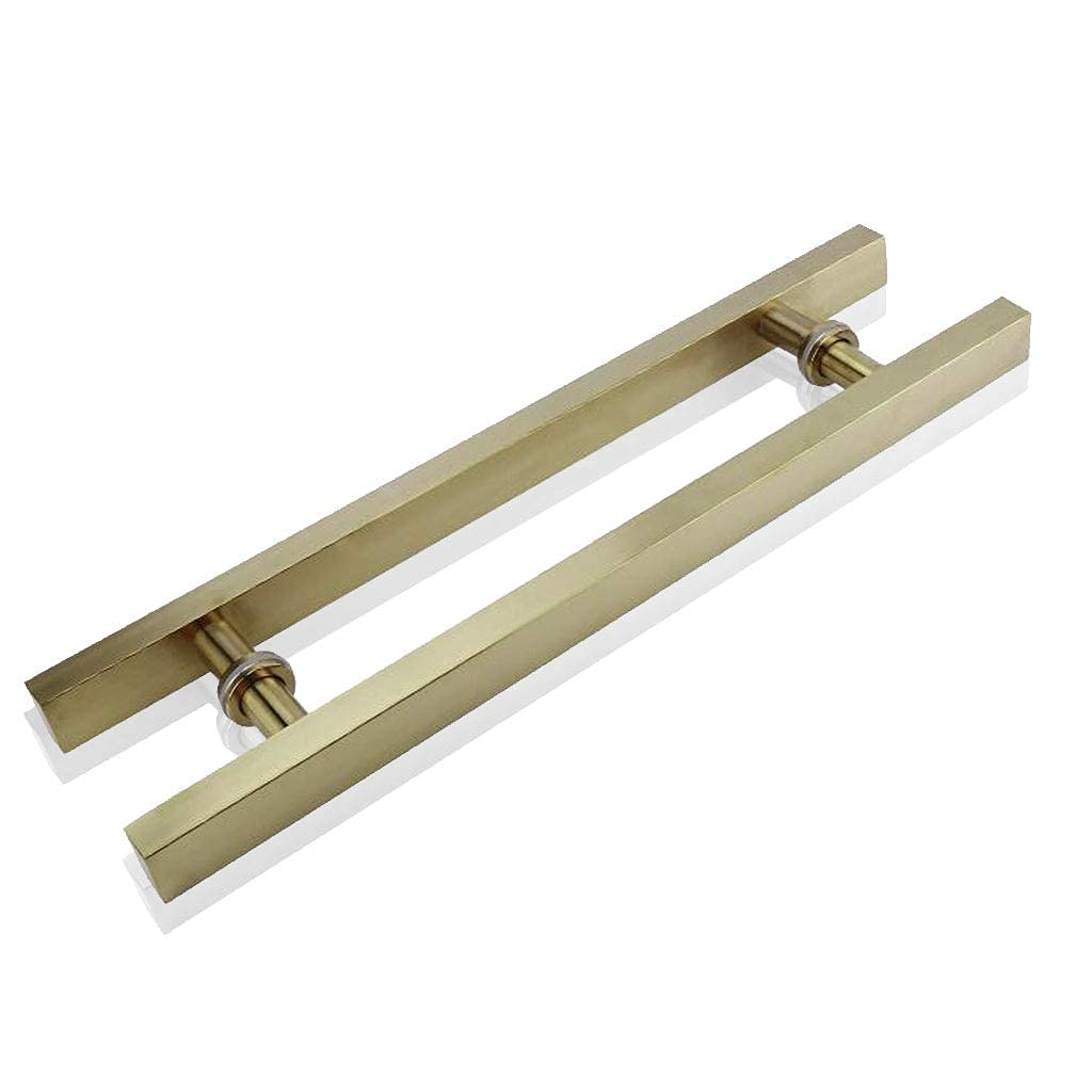 Poignée de porte double en H pour sécuriser et habiller facilement une grande porte de bureau