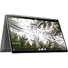 HP x360 14″ FHD Touchscreen 2-in-1 Convertible Chromebook, Intel Core i3-10110U, 8GB DDR4, 64GB eMMC, Camera, WiFi 6, Bluetooth, Backlit Keyboard, Fingerprint Reader, Chrome OS, 64GB ABYS MicroSD Card