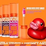 NYX PROFESSIONAL MAKEUP Duck Plump High Pigment Lip Gloss, Lip Plumper Gloss with Spicy Ginger - Clearly Spicy - Image 5