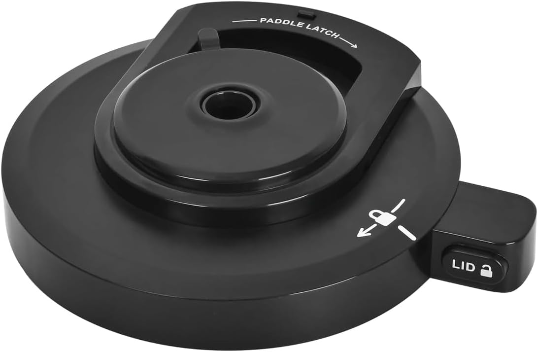 Outer Bowl Lid +Stainless Steel Paddle Blade for Ninja NC300 NC299AMZ NC301 CN305A Series Creami Ice Cream Maker, Sorbet Yogurt Creamy Icecream Creamer Machine Reusable Parts Replacement Accessories,