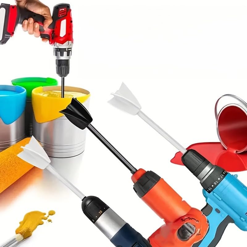 3PCS Epoxy Resin Mixer Paddle for Drill – Reusable Paint Mixer Attachment for Resin, Pigments, Paint & DIY Craft Mixing Tools (3PCS)