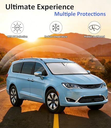 Image of Windshield Sun Shade for 2017-2026 Chrysler Pacifica Minivan