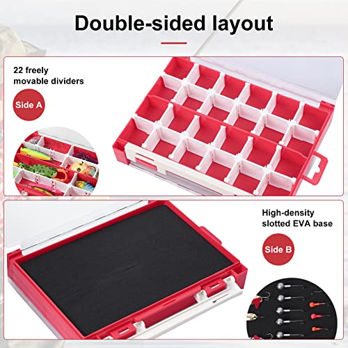 Hifisher Premium Fishing Tackle Box, Plastic Clear Storage Organizer Box With Removable Dividers, Fishing Tackle Storage Trays, Hifisher-0009 0 #TOP1